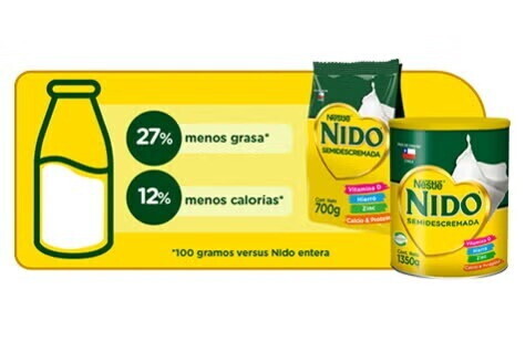 Leche Nido semidescremada